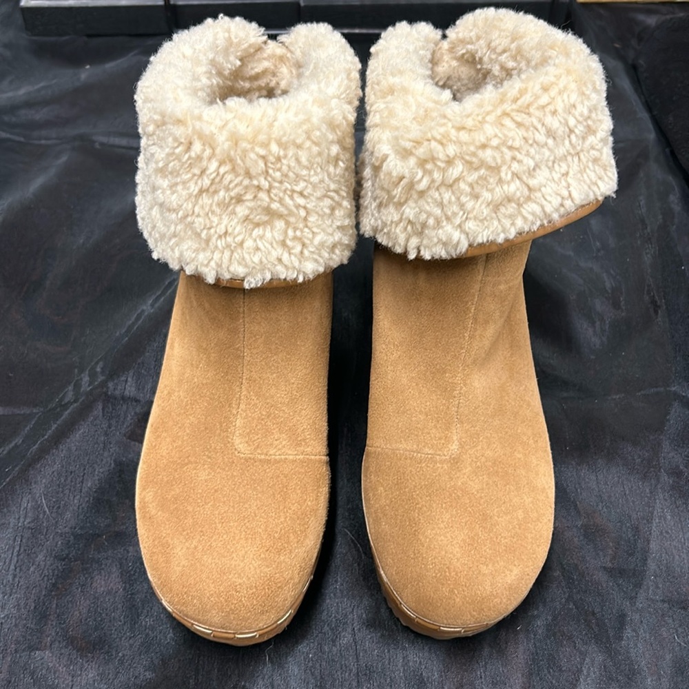 Leather Clog Boots